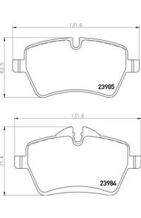 Set di pastiglie, freno a disco brembo