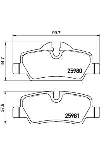 Set di pastiglie, freno a disco brembo