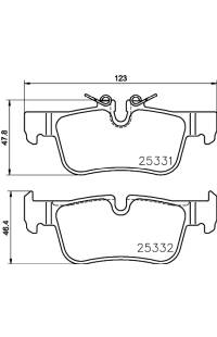 Set di pastiglie, freno a disco brembo