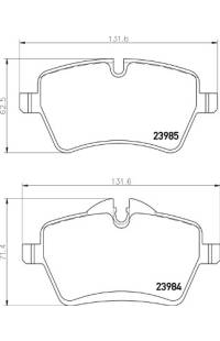 Set di pastiglie, freno a disco brembo