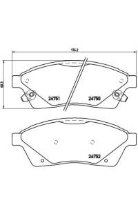 Set di pastiglie, freno a disco brembo