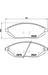 Set di pastiglie, freno a disco brembo