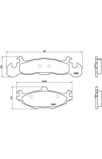 Set di pastiglie, freno a disco brembo