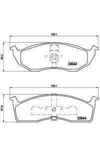 Set di pastiglie, freno a disco brembo