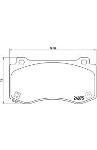 Set di pastiglie, freno a disco brembo