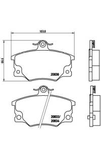 Set di pastiglie, freno a disco brembo