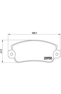 Set di pastiglie, freno a disco brembo