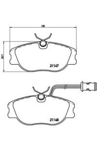 Set di pastiglie, freno a disco brembo