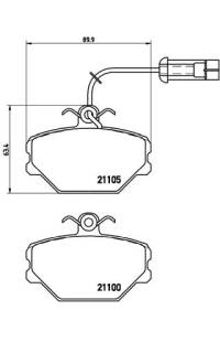 Set di pastiglie, freno a disco brembo