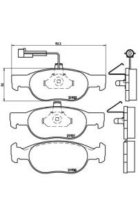 Set di pastiglie, freno a disco brembo