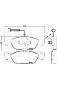 Set di pastiglie, freno a disco brembo
