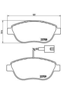 Set di pastiglie, freno a disco brembo