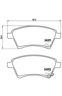 Set di pastiglie, freno a disco brembo