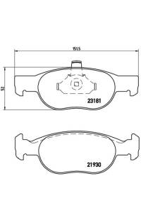 Set di pastiglie, freno a disco brembo