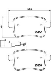 Set di pastiglie, freno a disco brembo