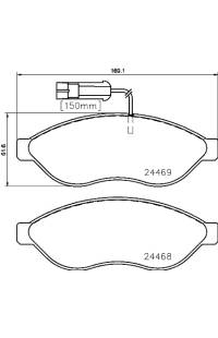 Set di pastiglie, freno a disco brembo
