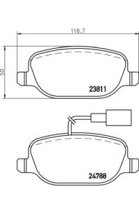 Set di pastiglie, freno a disco brembo