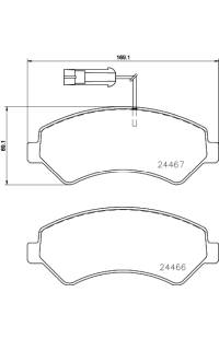 Set di pastiglie, freno a disco brembo