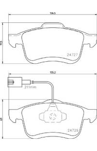 Set di pastiglie, freno a disco brembo