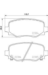 Set di pastiglie, freno a disco brembo