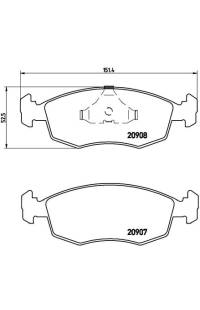 Set di pastiglie, freno a disco brembo