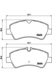 Set di pastiglie, freno a disco brembo