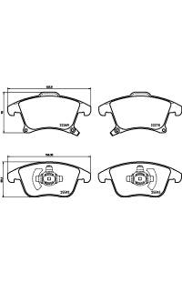 Set di pastiglie, freno a disco brembo
