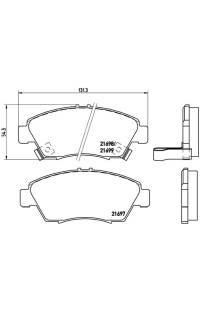 Set di pastiglie, freno a disco brembo