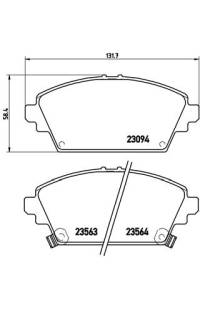 Set di pastiglie, freno a disco brembo