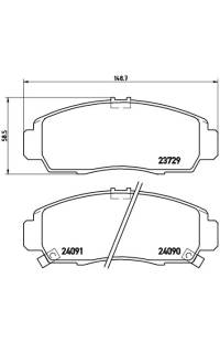 Set di pastiglie, freno a disco brembo