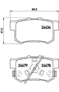 Set di pastiglie, freno a disco brembo