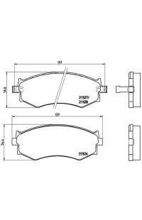 Set di pastiglie, freno a disco brembo