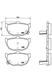 Set di pastiglie, freno a disco brembo