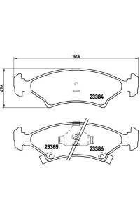 Set di pastiglie, freno a disco brembo