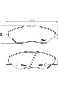 Set di pastiglie, freno a disco brembo