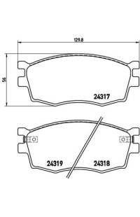 Set di pastiglie, freno a disco brembo