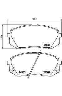 Set di pastiglie, freno a disco brembo