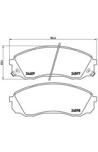 Set di pastiglie, freno a disco brembo