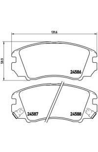 Set di pastiglie, freno a disco brembo