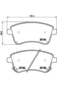 Set di pastiglie, freno a disco brembo