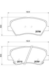 Set di pastiglie, freno a disco brembo