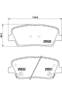 Set di pastiglie, freno a disco brembo
