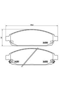 Set di pastiglie, freno a disco brembo