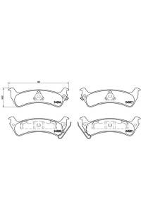 Set di pastiglie, freno a disco brembo