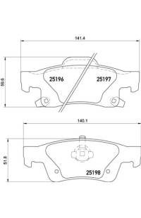 Set di pastiglie, freno a disco brembo