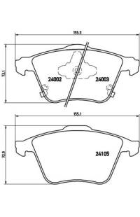Set di pastiglie, freno a disco brembo