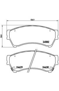 Set di pastiglie, freno a disco brembo