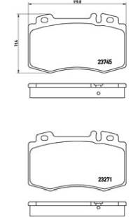 Set di pastiglie, freno a disco brembo