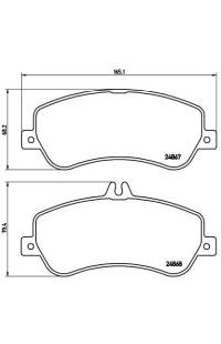 Set di pastiglie, freno a disco brembo