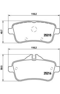 Set di pastiglie, freno a disco brembo